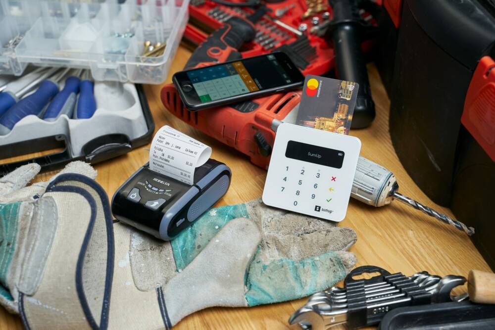 A photo of tools and payment tools